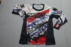 Sedici Shirt Mens Large Black Long Sleeve Motocross Mesh Jersey Riding Light