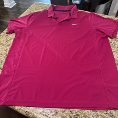 NIKE DRI FIT Fuchsia GOLF POLO SHIRT MEN’S SIZE XXL Cpix