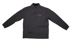 Port Authority Pullover Mens Large Gray Quarter Zip Synopsys Logo Long Sleeve