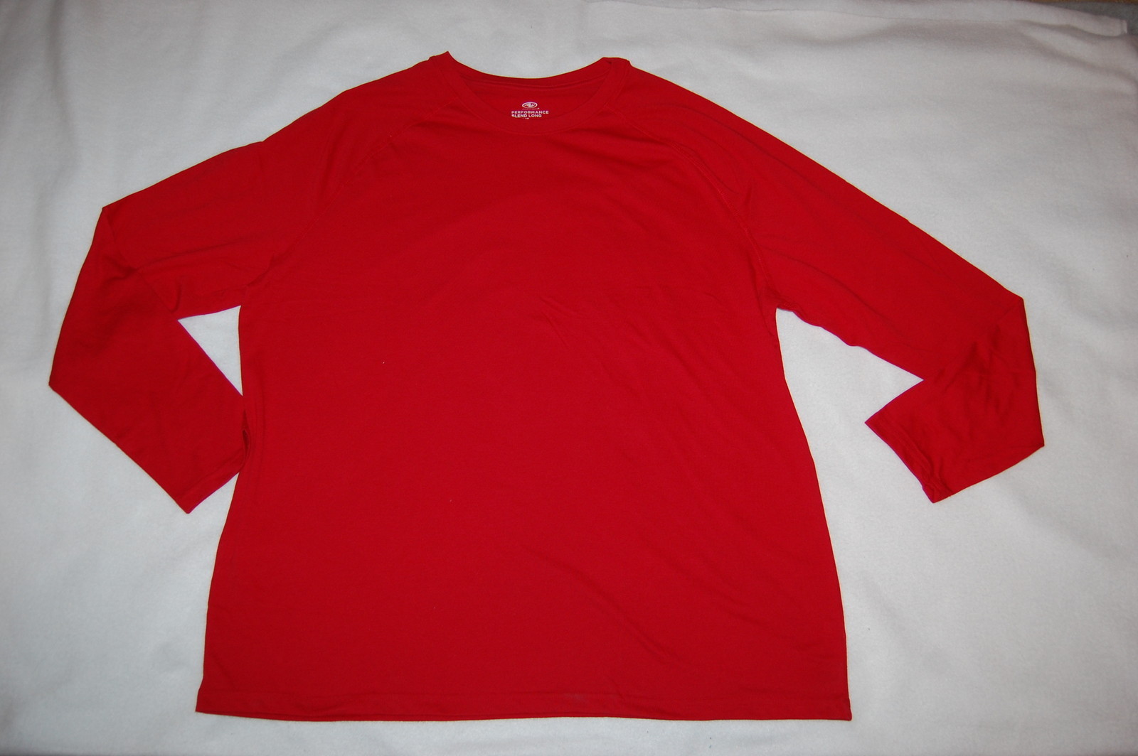 Mens RED L/S TEE SHIRT Performance Blend ATHLETIC WORKS Size XL 46-48 gallery