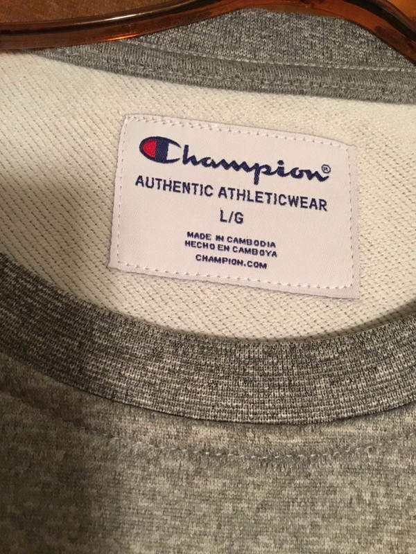 Men’s CHAMPION Oxford Grey Athleticwear Lightweight Sweatshirt - SZ LG - NWT gallery