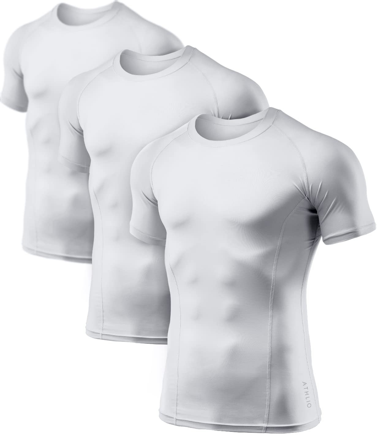 Men's Cool Dry Short Sleeve Compression Shirts, Sports Baselayer T-Shirts Top... gallery
