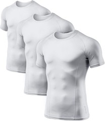 Men’s Cool Dry Short Sleeve Compression Shirts, Sports Baselayer T-Shirts Top…