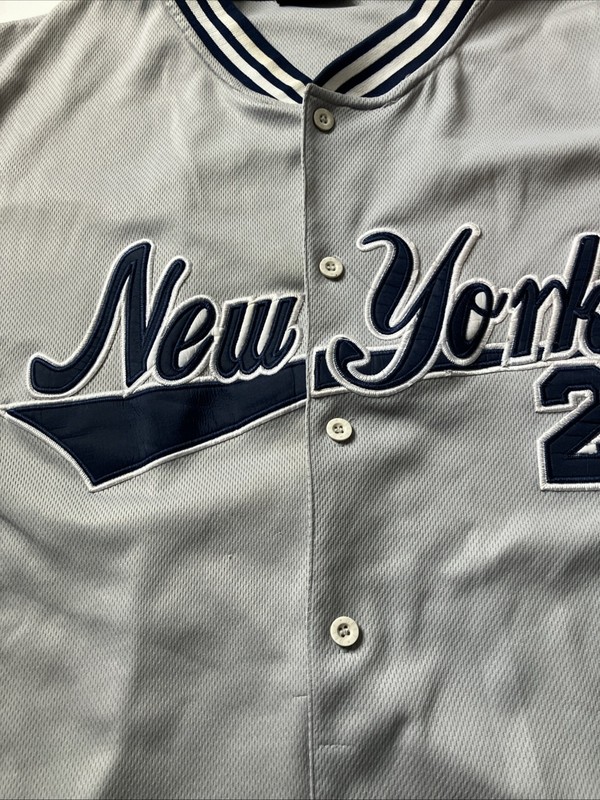 DELF New York #2 Dark Blue/Lite Blue Accents Baseball Style Jersey Shirt 3X gallery