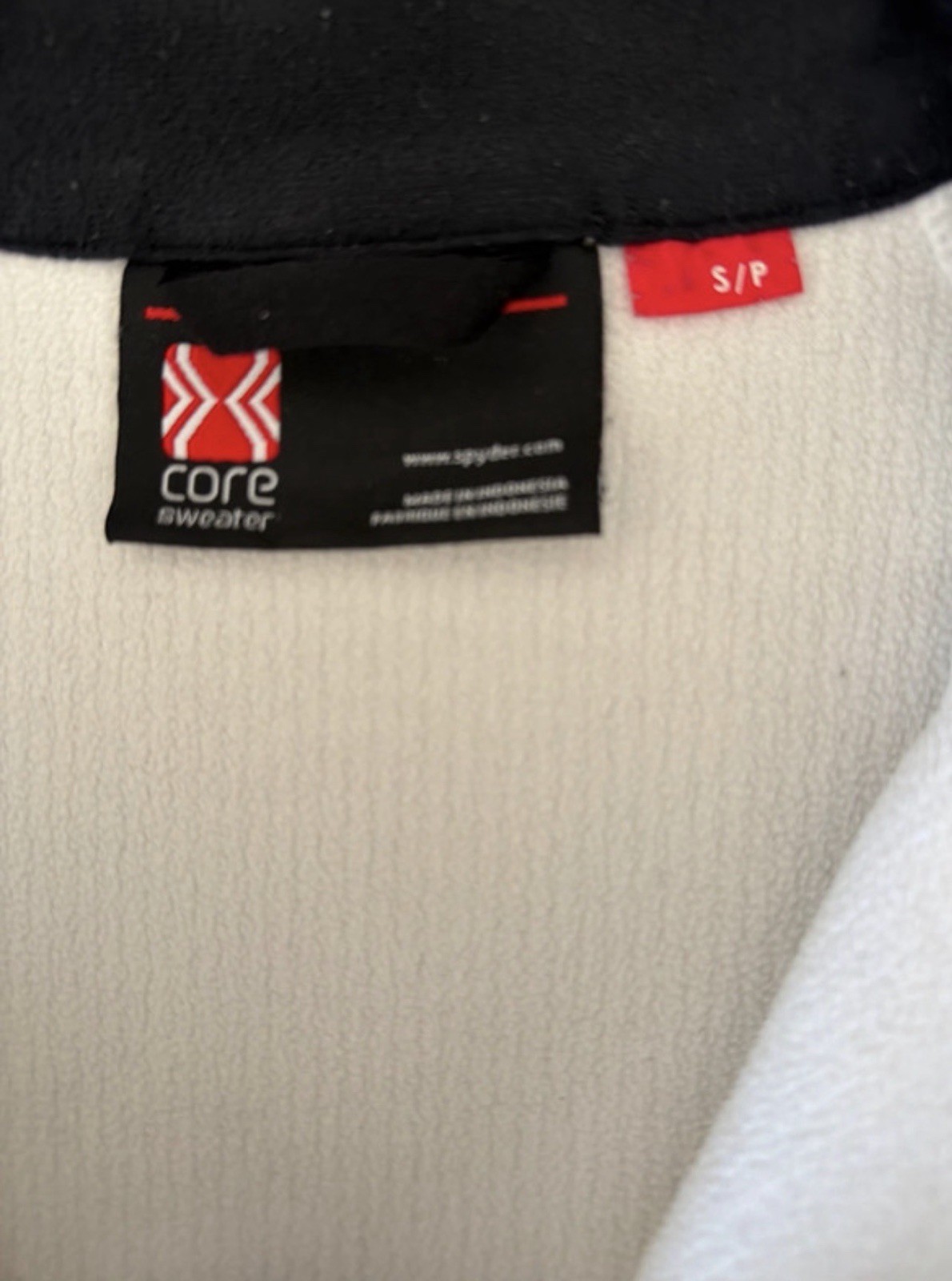 Spyder Core Sweater Men's S 1/4 Zip Mock Neck Pullover White/Black gallery