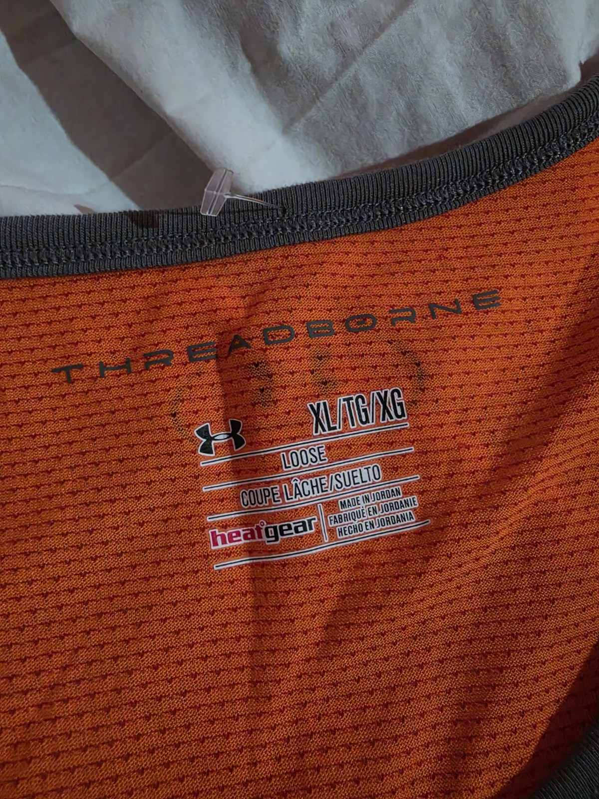 ​Under Armour Threadborne HeatGear Men's Tank Top Orange/Grey XL NWOT Loose Fit gallery