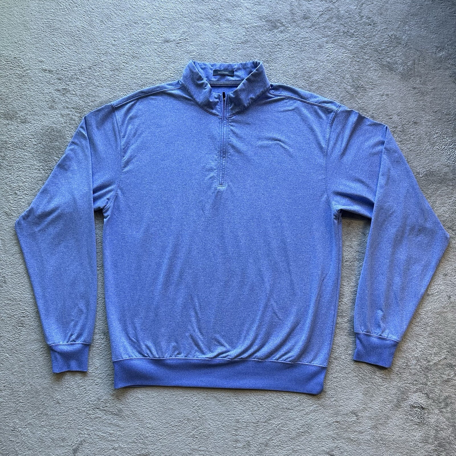 Turtleson Blue Quarter Zip Pullover Mens M Stretch Golf Athleisure Top gallery