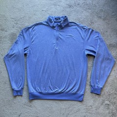 Turtleson Blue Quarter Zip Pullover Mens M Stretch Golf Athleisure Top
