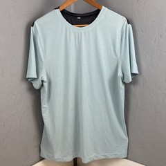 Lululemon Men’s Large Aquamarine Short Sleeve Precision Tee Performance Shirt