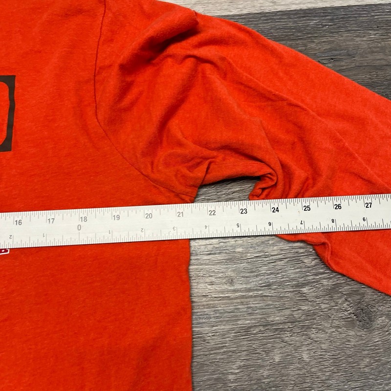 NFL Cleveland Browns Orange Mens M Long Sleeve Football Helmet Graphic T-Shirt gallery