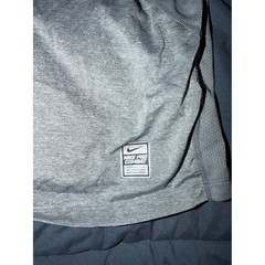 Nike Pro Combat Dri-FIT Shirt Mens XL Gray Short Sleeve Training Compression Top