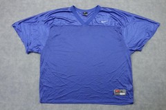 Nike Shirt Mens XL Blue Mesh V Neck Football Practice Jersey Athletic Top