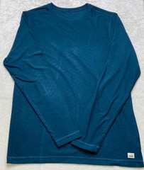 Vuori Shirt Mens M Blue Ponto Performance Crew Neck Athleisure Long Sleeve Tee