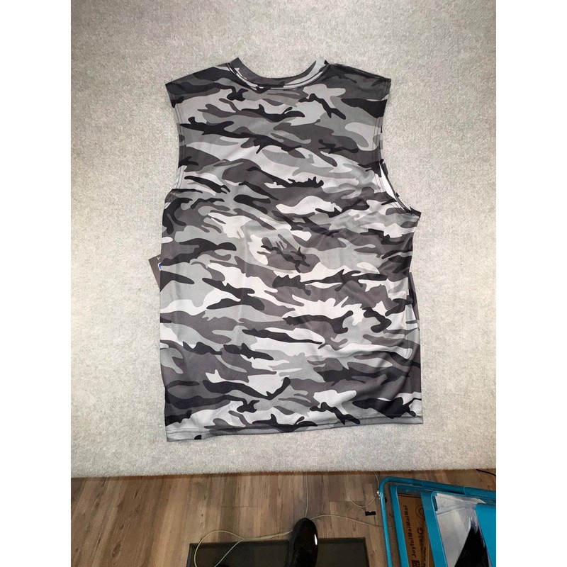 NBA Chicago Bulls Mens XL Camo Badge of Honor Tank Top Grey Sleeveless VXMC366S gallery