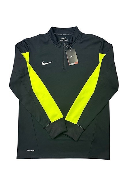 Nike Squad Mid Layer Pullover Dr-Fit Men's Med 544809 Blk-Neon Grn gallery