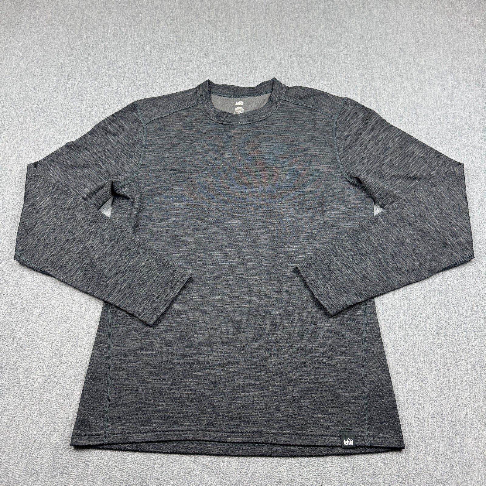 REI Co-Op Shirt Mens Small Gray Midweight Long-Sleeve Base Layer Hiking Trail gallery