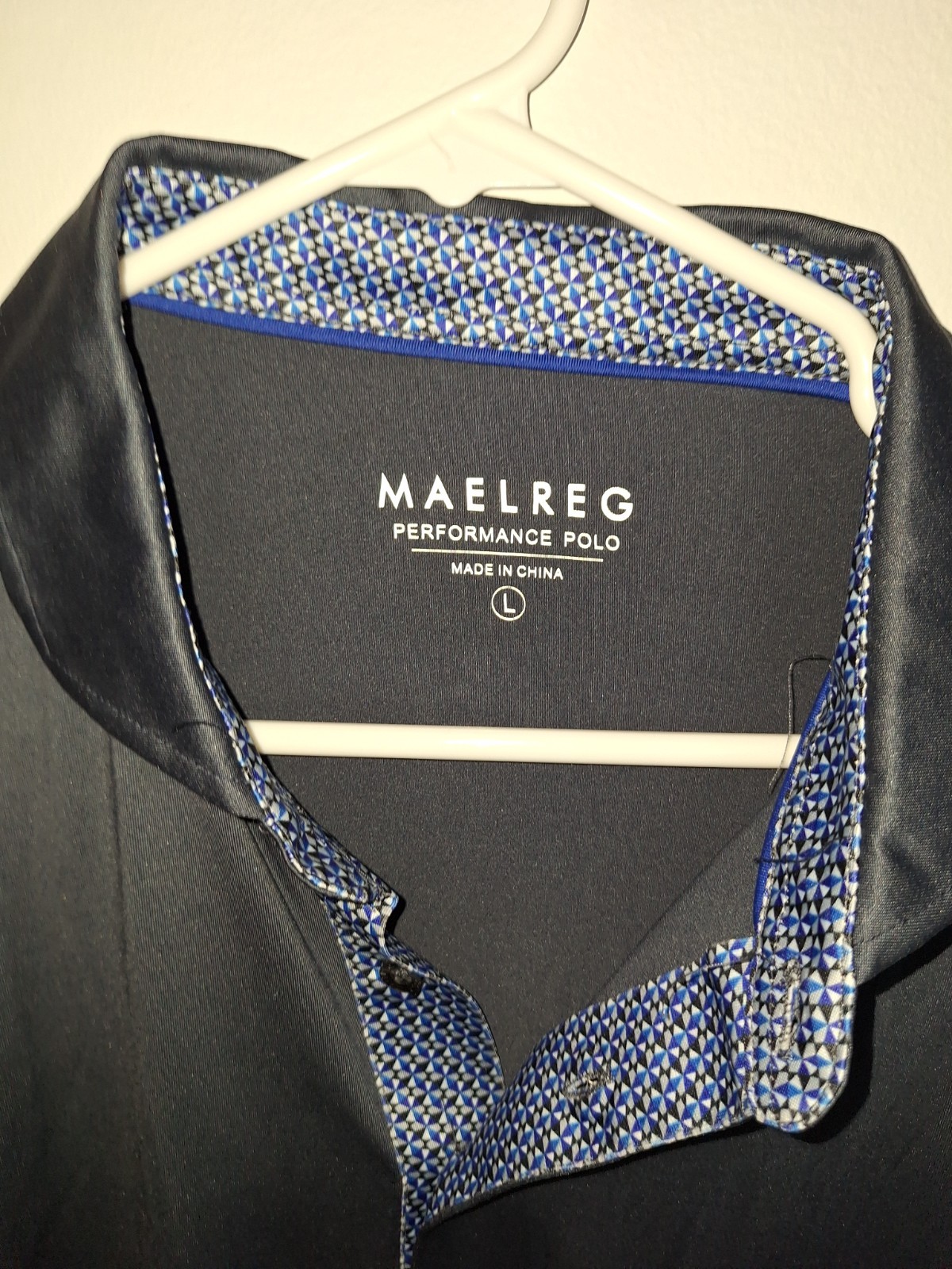 MAELREG Performance Polo Golf/Performance Long Sleeve Blue SZ L Stretch gallery