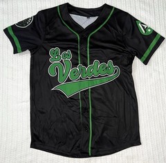 Los Verdes Listos 99 Austin FC Baseball Jersey SM/MD 20” X 28” Black Green