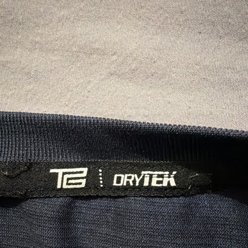 Dry Tek Men’s L Navy Moisture Wicking Polyester Crew Neck T-Shirt Short Sleeve gallery