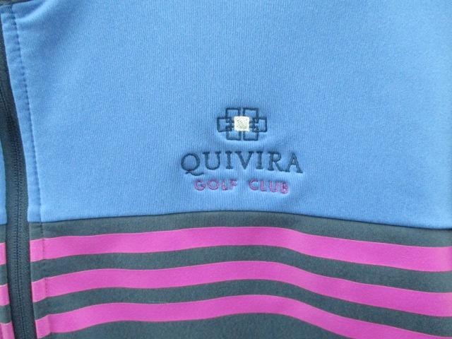 Adidas Shirt Mens XL Blue 1/4 Zip Climacool Golf Pullover Quivira Club Striped gallery