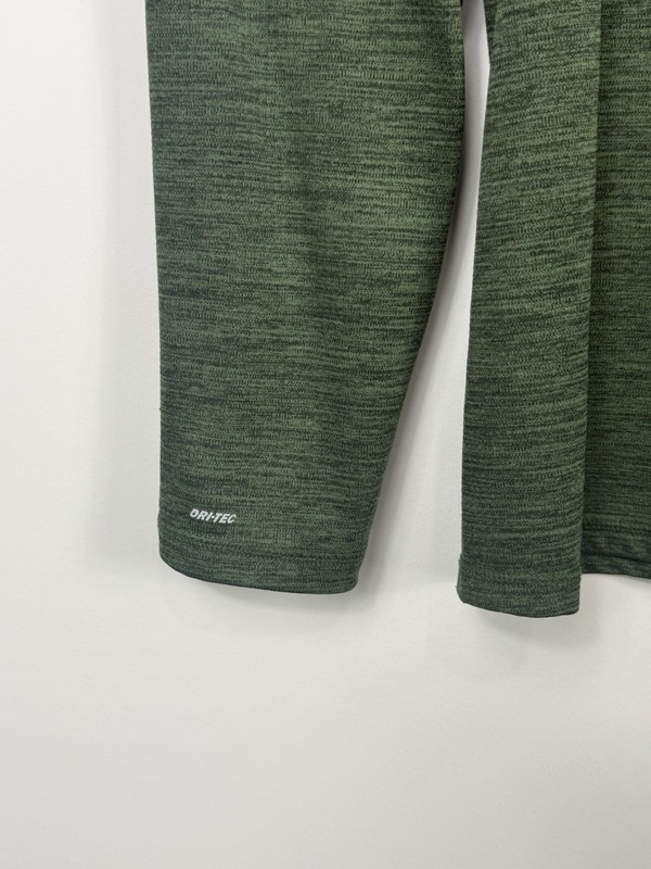 Hi-Tec DRI-TEC 1/4 Zip Pullover Green Mock Neck Long Sleeve, L gallery