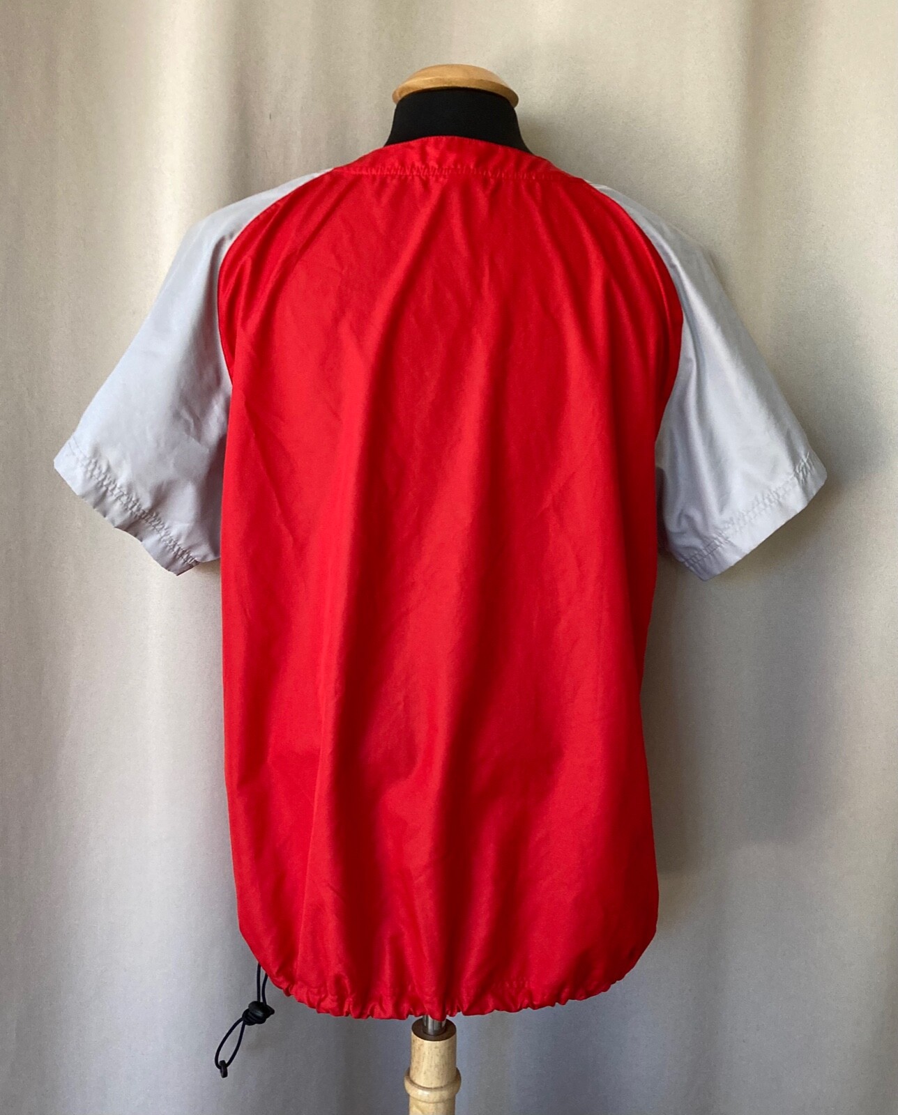 ADIDAS Light Weight WINDBREAKER SHIRT Men's M Red & Gray gallery