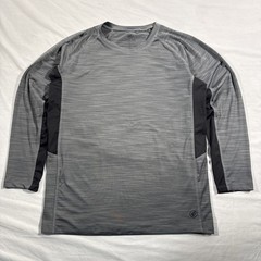 Hang Ten USA Sun UV Protection UPF + Long Sleeve T Shirt Gray Black Men’s Large