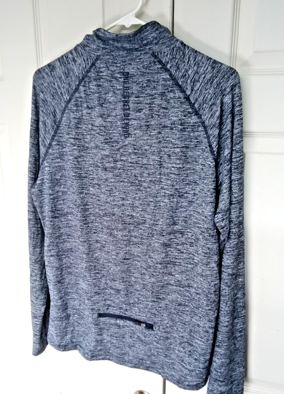 361 Degrees Men Small Gray Heather Pullover 1/4 Zip Performance Adult gallery