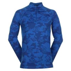 G/Fore Exploded Icon Camo Luxe Surf Blue 1/4 Zip Mens Medium Large or XL NEW NWT