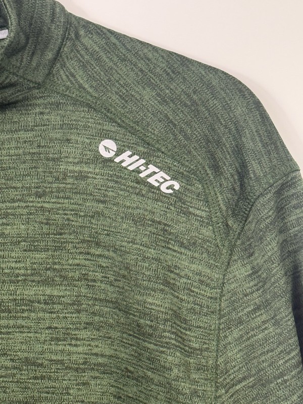 Hi-Tec DRI-TEC 1/4 Zip Pullover Green Mock Neck Long Sleeve, L gallery