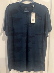 Adidas Men’s FreeLift Camo Burnout Tee Shirt, Tech Mineral Size Large