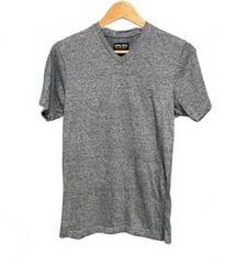 Alpha Beta Men’s Gray Marled V-Neck T-Shirt – Essential Minimalist Basics Size S