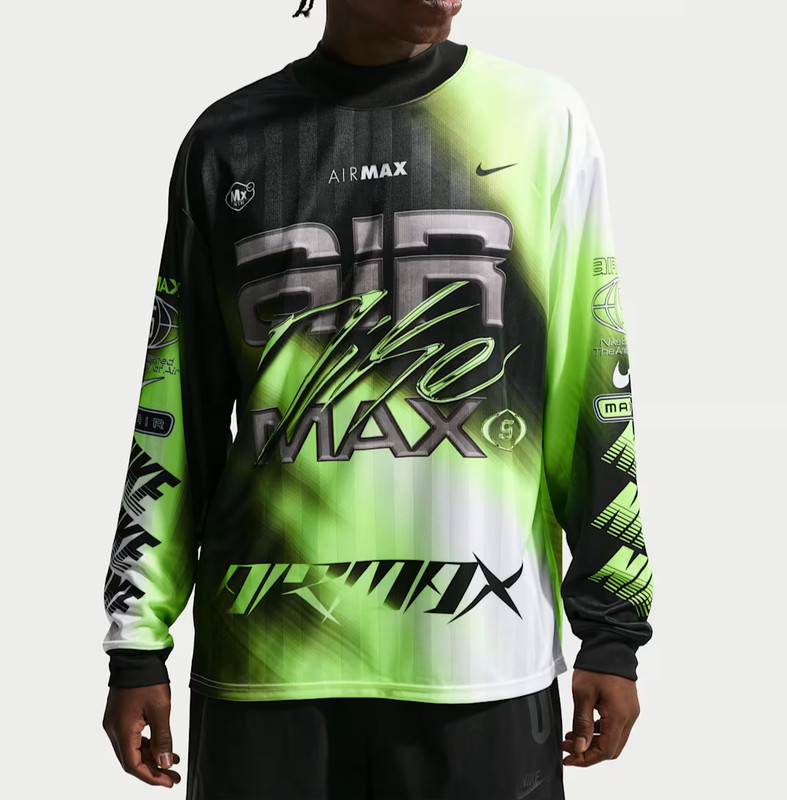 Nike Air Max Culture Of Football Dri-FIT LS Soccer Jersey Sz 2XL Men Volt Black gallery