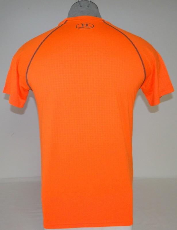 Under Armour UA Tech Orange Patterned Short Sleeve Athletic Shirt Men's NWT gallery