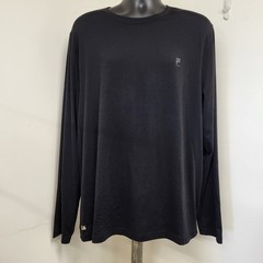 FILA Sport Shirt Men’s Size XXL Black Long Sleeve Crew Neck Pullover Athletic ..