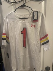 (BRAND NEW) Under Armour Maryland Terps white football jersey Size Small