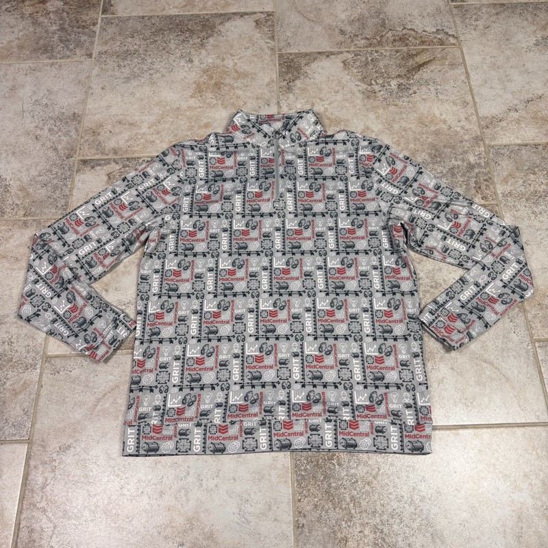 Fore Fathers Golf 1/4 Zip Pullover Mens Medium All Over Print Long Sleeve gallery