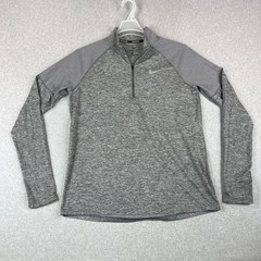 Nike Running Pullover Mens Medium Gray Element 2.0 1/4 Zip Dri-Fit Long Sleeve