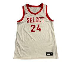 Nike Basketball Jersey Mens Medium White Red Select 24 Excellent Dri-FIT Tank
