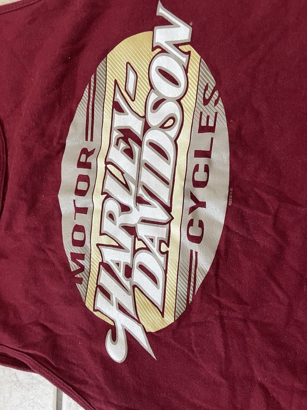Harley Davidson Motorcycles Sleeveless Men's Red Bike Tank Top Large Racing Top gallery