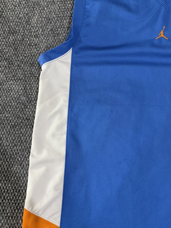 Jordan Tank Jersey Mens XL Blue White Orange Mesh Jumpman Basketball Athletic gallery