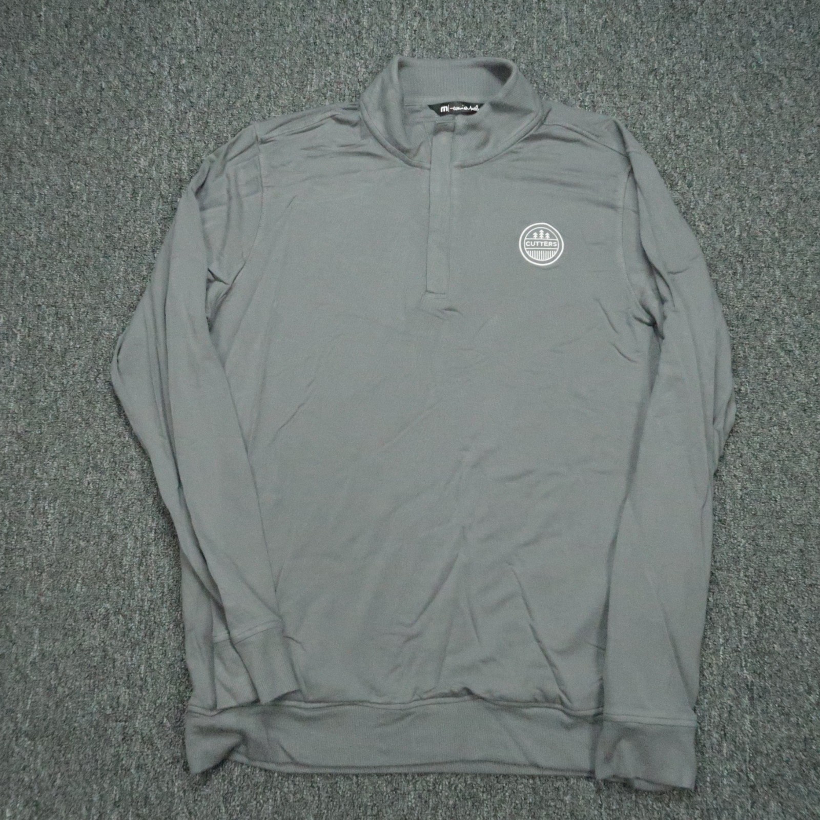 Travis Mathew Pullover Mens Large Gray Newport Quarter Zip Stretch Lightweight gallery
