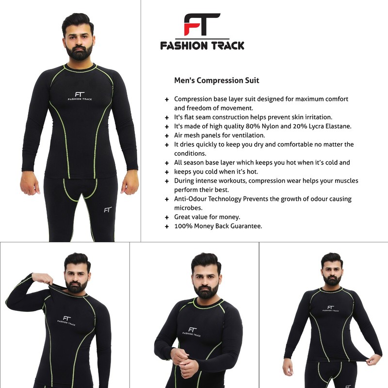 Mens Compression Winter Thermal Base Layer Under Full Suit Tights Shirt Pant gallery