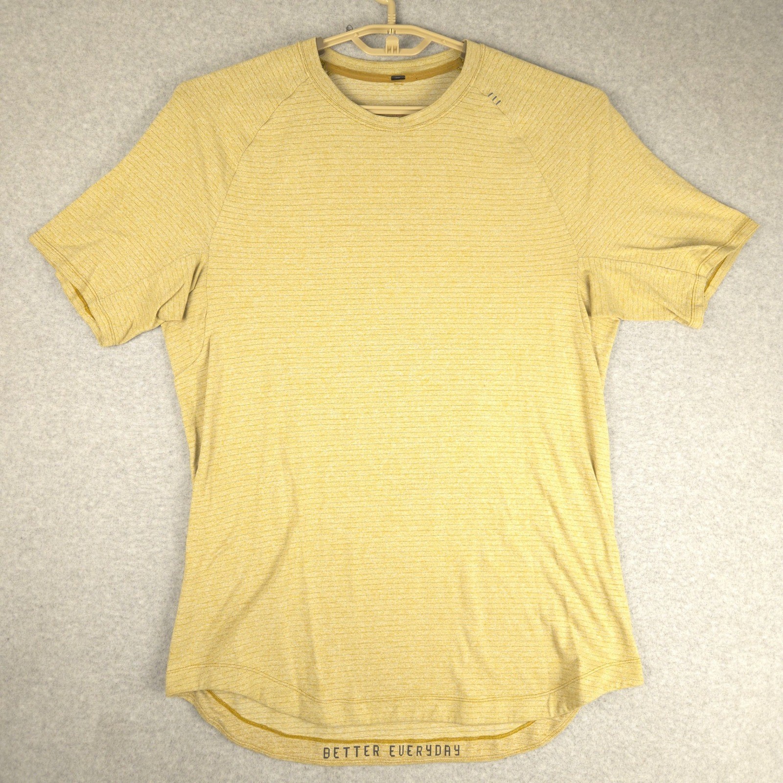 Lululemon Metal Vent Tech Short Sleeve Shirt Mens Yellow Heathered Gym Training gallery