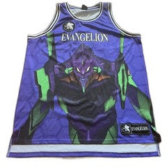Atsuko Neon Genesis Evangelion Anime Unit-01 Basketball Jersey Tank Top Size L