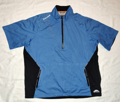 Sunice Golf Windbreaker Sullivan Zephal Waterproof Short-Sleeve Pullover Blue XL