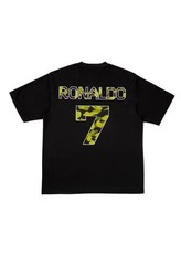 CR7 BAPE Cristiano Ronaldo Black T Shirt Limited Edition Collab SHIPSFAST NEW