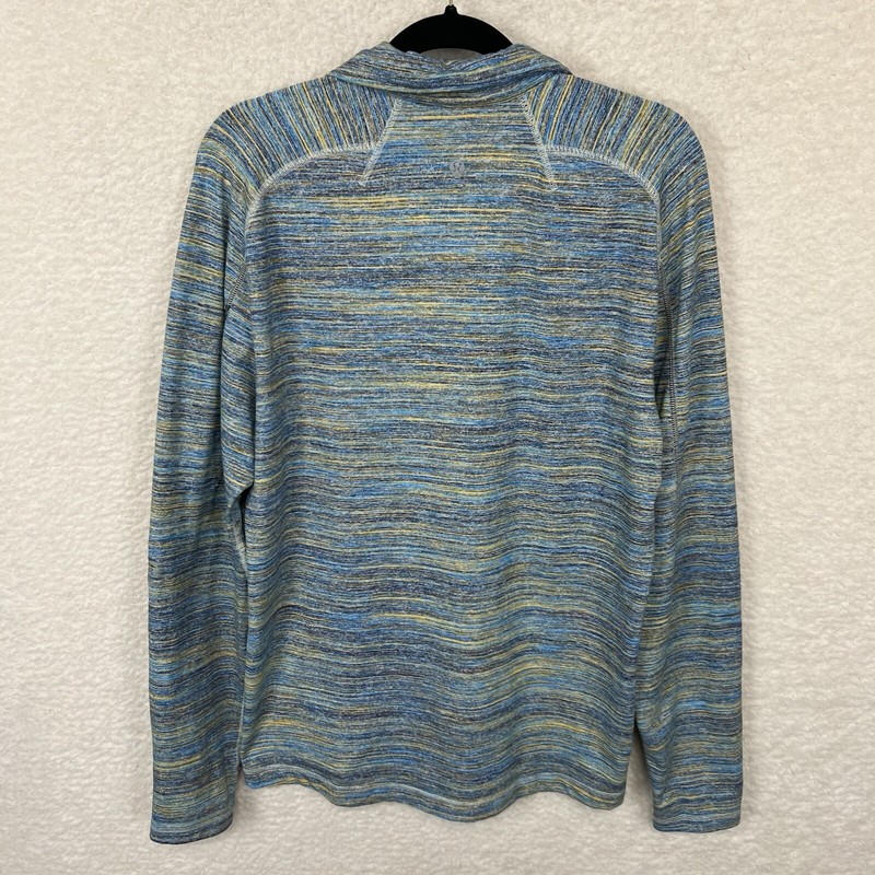 Lululemon Surge Long Sleeve Shirt Men’s No Size Tag Space Dye Blue Athletic gallery