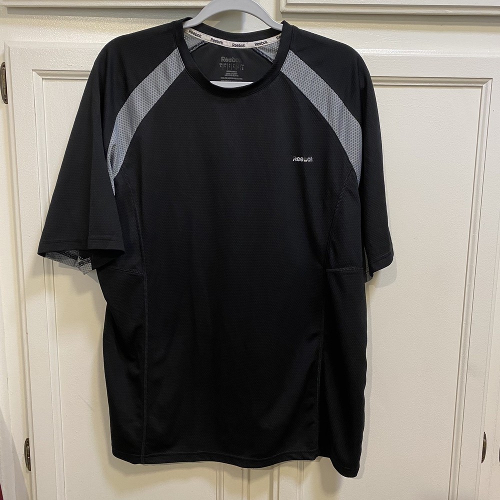 Reebok Black Male T-shirt Size L active Sport