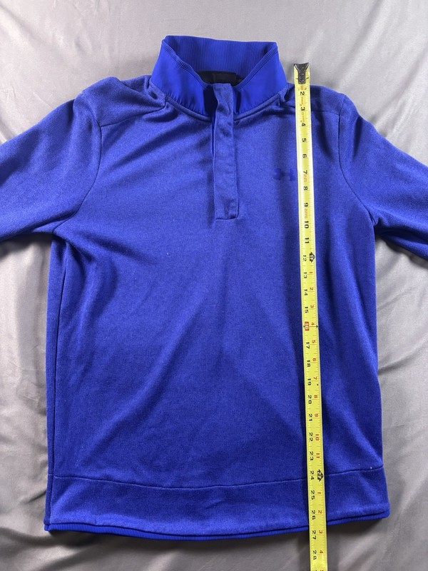 Under Armour Men’s Medium Blue Button Quarter Zip Loose Cold Gear Long Sleeve gallery